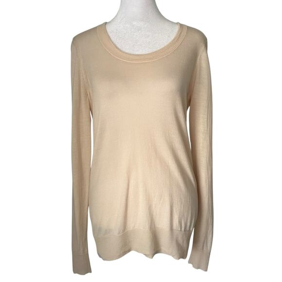 Worth cream knit wool long sleeve sweater size M - Picture 1 of 12